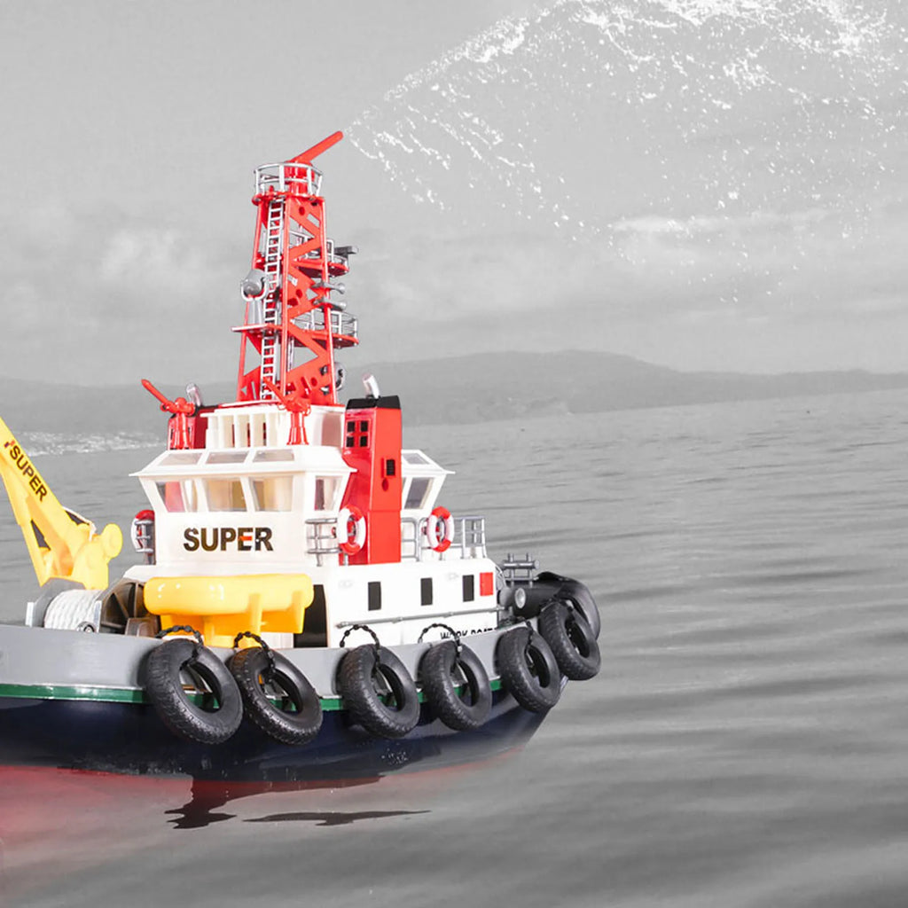 2.4G Heng Long RC Boat Fire Fighting Water Spray Ship Remote Control Assembled Model Servo Motor Toy Gift for Boys TH23785