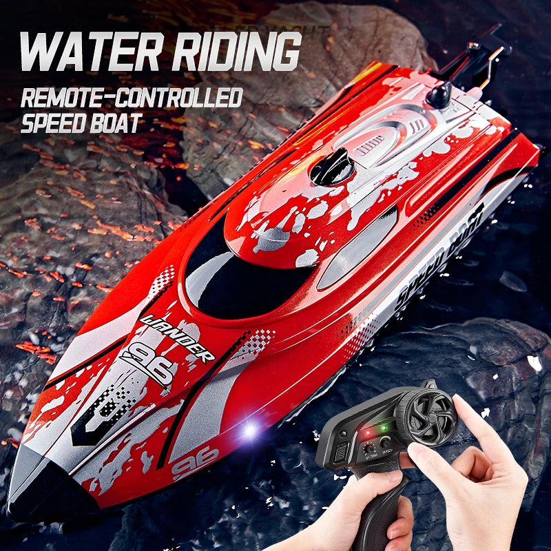 RC High-Speed Boat 25Km/h 2.4G Waterproof Remote Control Boats Ship Speedboats Remote Control Outdoor Toys for Kids Adult Gifts