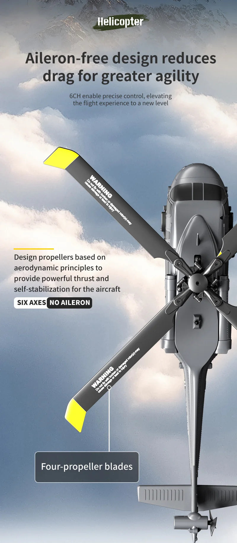 JJRC 6CH RC Helicopter UH-60L 6 Axes Aileron-free Design Fighter Jet With Brushless Motor One Key Takeoff 3D Roll Airlane Toy