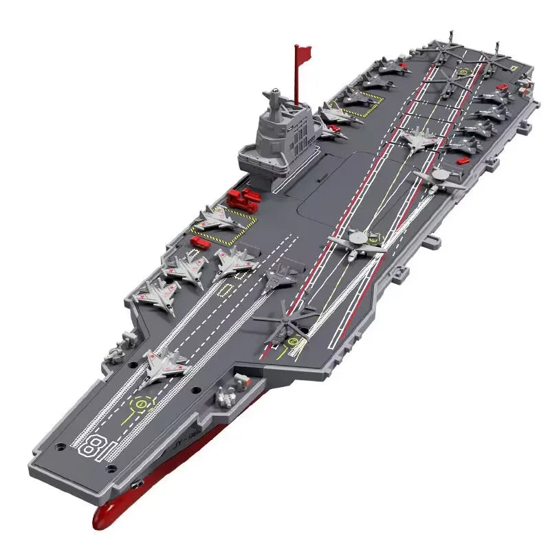 RC Warship 26.7 inch(68CM) Super Long Hull RC Boat Charging Military Children's Toy boy Electric Toy Ship Aircraft Carrier Warsh