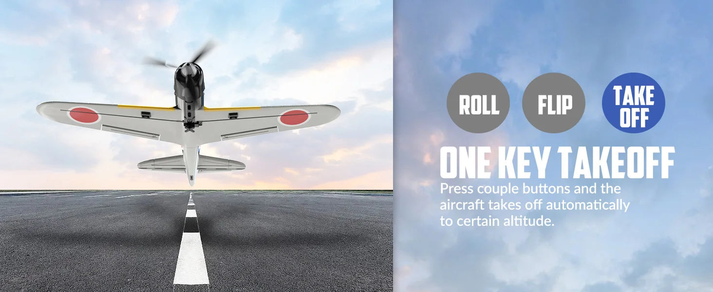 Zero RC Plane 2.4G 4CH Remote Control Airplane EPP 400mm Wingspan 6-Axis Aerobatic RC Fighter 761-15 RTF Plane