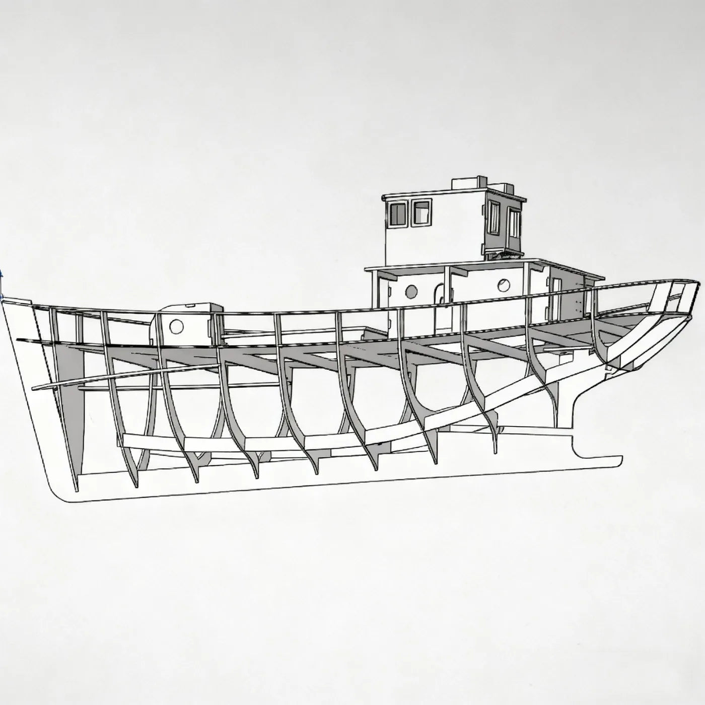 RC Ships113cm Artur RC Fishing Boat Meticulously Crafted Wooden RC Schiffe Model Kit Ship Toy