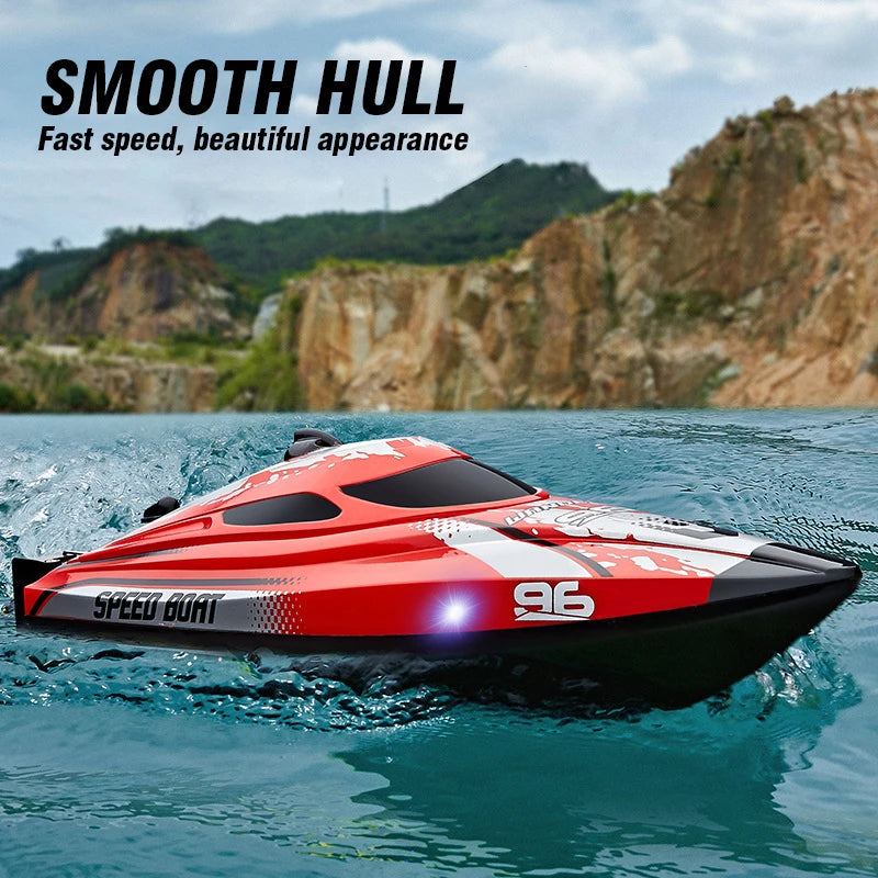 RC High-Speed Boat 25Km/h 2.4G Waterproof Remote Control Boats Ship Speedboats Remote Control Outdoor Toys for Kids Adult Gifts